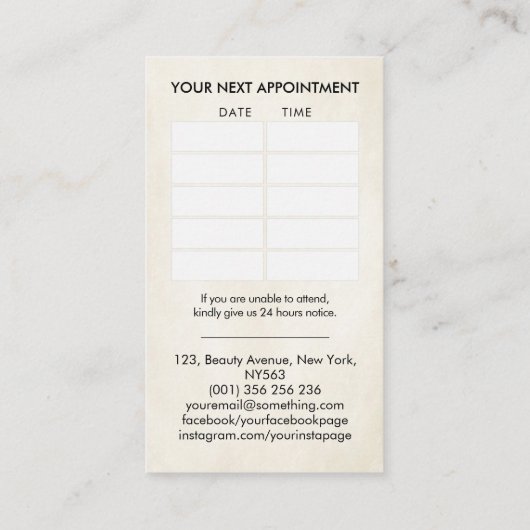 Nail Artist - Waterverf Nail Poolse Kunst Visitekaartje (Achterkant)