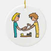 Nail Bar Salon-technicus Keramisch Ornament (Achterkant)