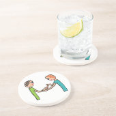 Nail Bar Salon-technicus Zandsteen Onderzetter (Zijkant)