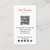 Nail Beaty Salon Makeup Artist Foto QR Code Visitekaartje (Achterkant)