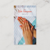 Nail Beaty Salon Makeup Artist Foto QR Code Visitekaartje (Voorkant)