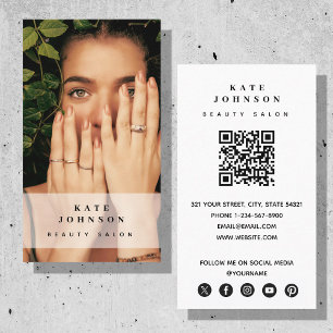 Nail Beaty Salon Makeup Artist Foto QR Code Visitekaartje