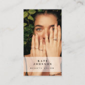 Nail Beaty Salon Makeup Artist Foto QR Code Visitekaartje (Voorkant)