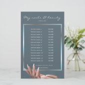 Nail Beauty Salon Background & Lijst Price List (Staand voorkant)
