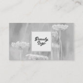 Nail | Beauty Salon Loyalty Card Grey Flowers (Achterkant)