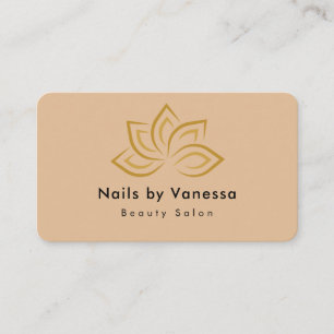 Nail Beauty Salon QR Code Rustiek Visitekaartje