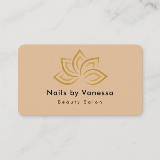 Nail Beauty Salon QR Code Rustiek Visitekaartje (Voorkant)