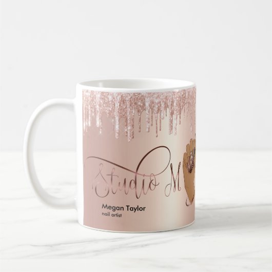 Nail Boss, cadeau voor nageltechnische manicure Koffiemok (Links)