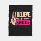 Nail Boss gelooft in manicure Fleece Deken (Voorkant)