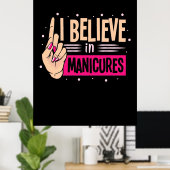 Nail Boss gelooft in manicure Poster (Thuiskantoor)