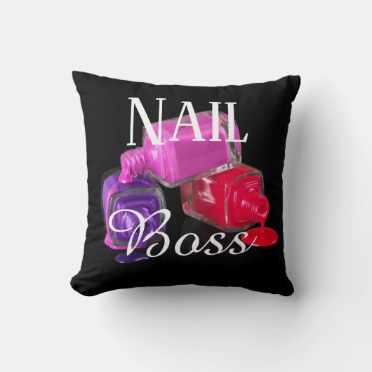 Nail, Boss, make up Beauty Business, Babe, Pools Kussen (Voorkant)