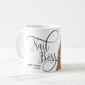 Nail Boss, nageltechnicus, holografische nagels Koffiemok (Voorkant links)