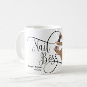 Nail Boss, nageltechnicus, lange nagels, mest C Koffiemok (Voorkant links)