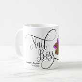 Nail Boss, nageltechnicus, lange nagels, mest C Koffiemok (Voorkant links)