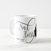 Nail Boss, nageltechnicus, lange nagels, mest C Koffiemok (Voorkant links)