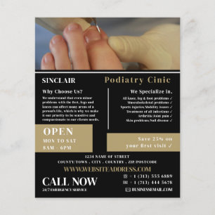 Nail Care Portrait, Podiatry Clinic, Podiatrist Flyer