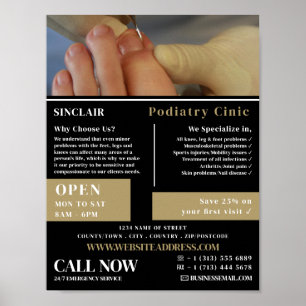 Nail Care Portrait, Podiatry Clinic, Podiatrist Poster