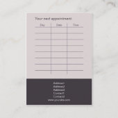 Nail Cosmetics 1 - Card, Business, Schedule Afsprakenkaartje (Achterkant)
