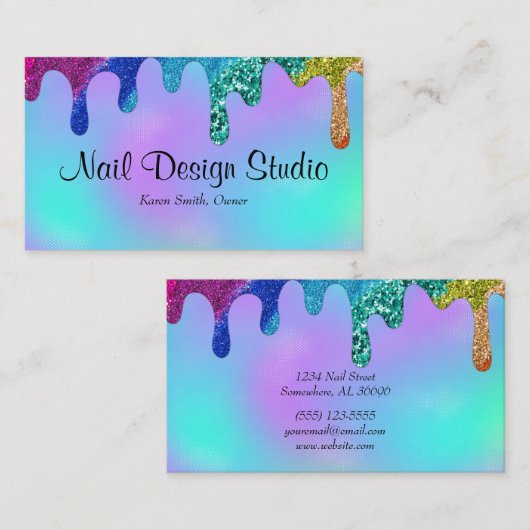 Nail Design Visitekaartjes (Voorkant / Achterkant)