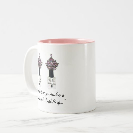 Nail Diva Tweekleurige Koffiemok (Voorkant links)