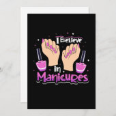 Nail Hustler Geloof In Manicures Kaart (Voorkant / Achterkant)