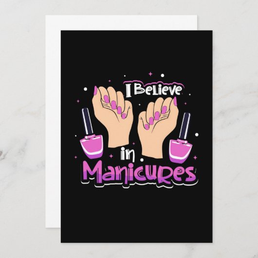 Nail Hustler gelooft in manicures Kaart (Voorkant / Achterkant)