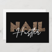Nail Hustler Leopard Animal Invitation Kaart (Voorkant / Achterkant)