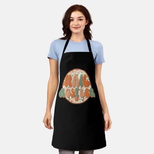 Nail Hustler Nail Tech Floral Schort (Gedragen)