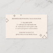 Nail Ivory Beige Manicure Stylist Make-up Visitekaartje (Achterkant)