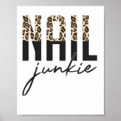 Nail Junkie Nail Salon Nail-technicus F Poster (Voorkant)