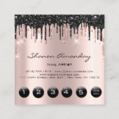 Nail Lashes Black Drivers 6 Punks Logo Roos Vierkante Visitekaartje (Achterkant)