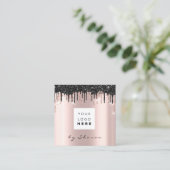 Nail Lashes Black Drivers 6 Punks Logo Roos Vierkante Visitekaartje (Staand voorkant)