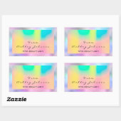 Nail Lashes Makeup Holografregenboog van tot Rechthoekige Sticker (Vel)