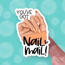 Nail Mail Cute Nailfie Handje Pose Small Business Sticker
