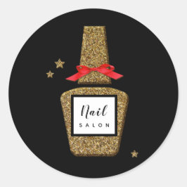 NAIL MAIL! Nail stylist elegant envelopsticker Ronde Sticker