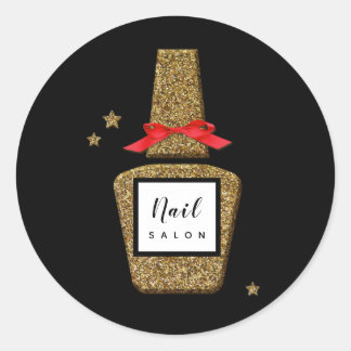NAIL MAIL! Nail stylist elegant envelopsticker Ronde Sticker