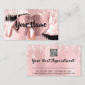 Nail Makeup Artist Roos Kiss Lash QRCODE Logo Visitekaartje (Voorkant / Achterkant)
