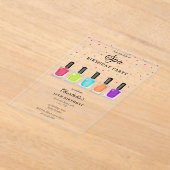 Nail Manicure Pedicure Mani Pedi Girl Spa Birthday Acryl Uitnodigingen (Laagn)