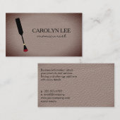 Nail Paint Brush | Mest | Leder Visitekaartje (Voorkant / Achterkant)