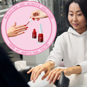 Nail Pedicure Salon Walk Ins Welkom aanpassen Raamsticker