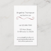 Nail Poland Bottle Maroon Visitekaartje (Achterkant)