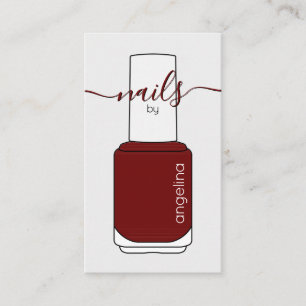 Nail Poland Bottle Maroon Visitekaartje