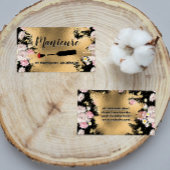 Nail Poland Brush | Goud en bloemen Afsprakenkaartje