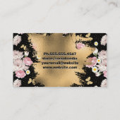 Nail Poland Brush | Goud en bloemen Afsprakenkaartje (Achterkant)