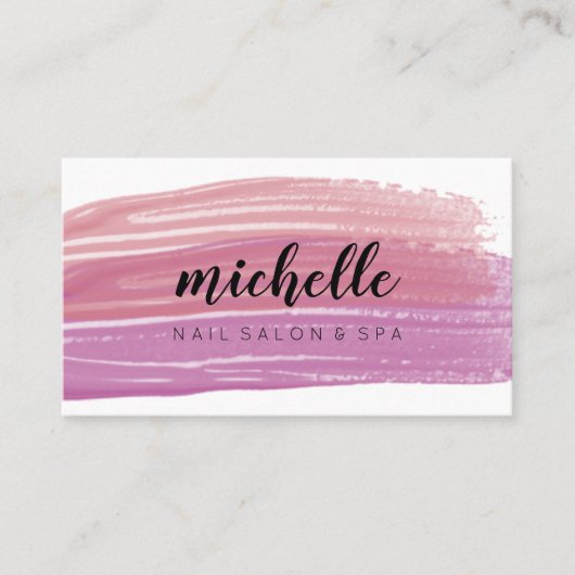 Nail Poland Brush Nail Salon Manicure Afsprakenkaartje (Voorkant)