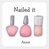 Nail Poland Nailed it Vierkante Sticker (Voorkant)