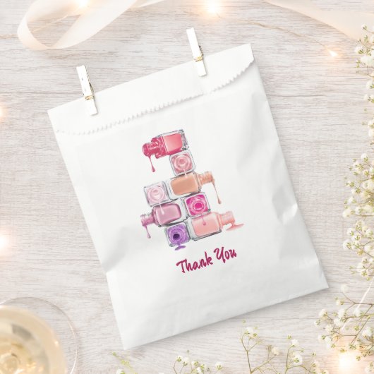 Nail Polish Stack Custom Favor Bag Bedankzakje (Geknipt)