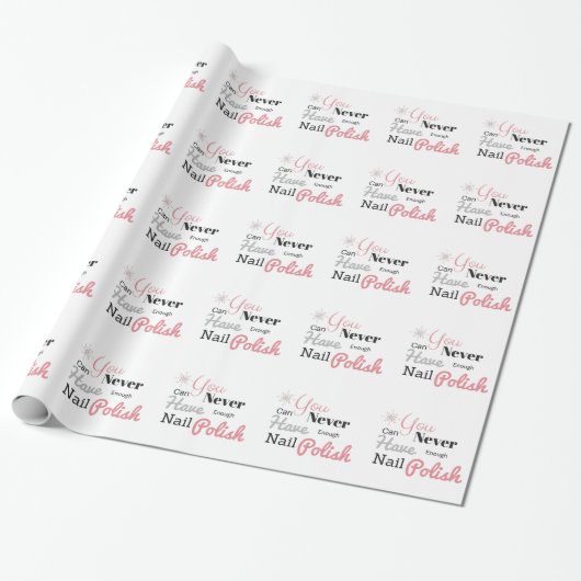 Nail-poolliefhebber Cadeaupapier (Uitgerold)