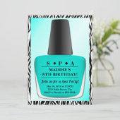 Nail Pools Birthday Blauwgroen Nail Pools Kaart (Staand voorkant)