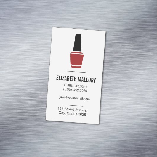 Nail Pools | Minimalistisch Magnetisch Visitekaartje (Voorbeeld)